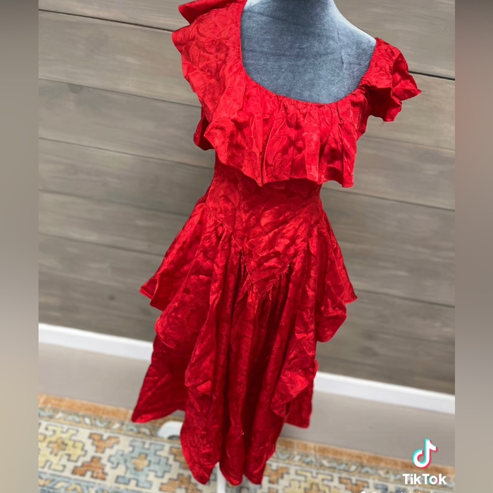 red vintage JC Penny dress